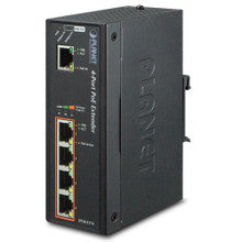 Planet IPoE-E174 Industrial 1-Port 60W Ultra PoE to 4-Port 802.3af/at Gigabit PoE Extender