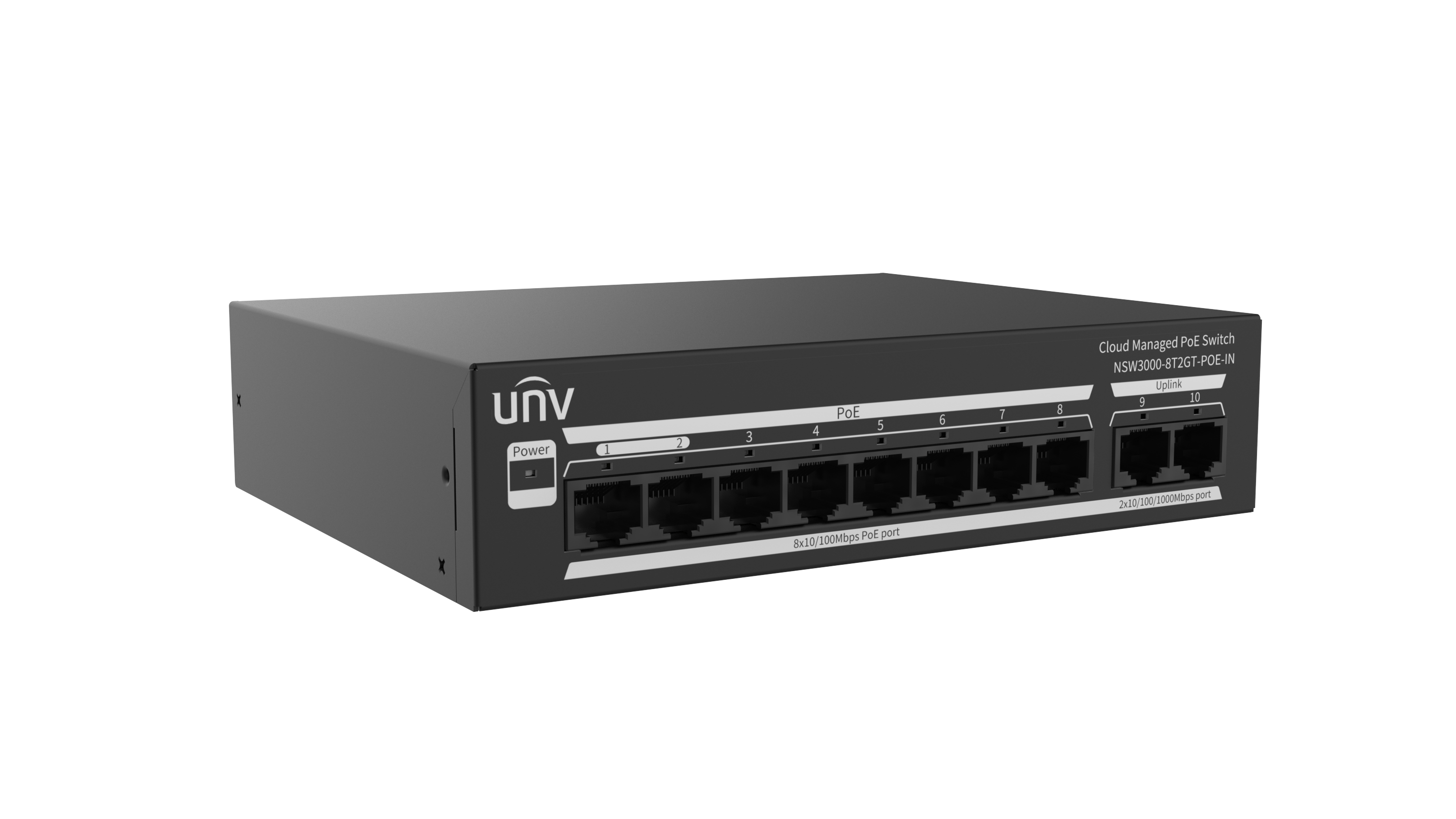 Uniview NSW3000-8T2GT-POE-IN Ethernet 8 Port 120W Cloud Managed Ethernet PoE Switch
