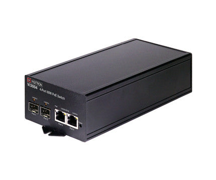 Vigitron Vi3004 4-Port MaxiiNet L2 PoE Switch, 2 fiber & 2 100/1G