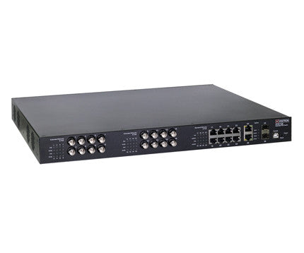 Vigitron Vi32126 26-Port MaxiiHybrid 10/100 PoE Switch, 16-Port
