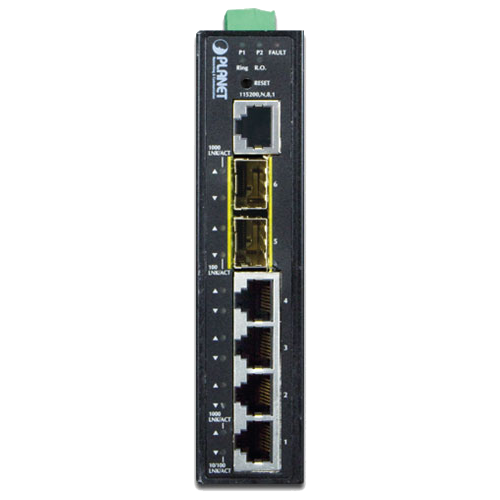 Planet IGS-5225-4T2S Industrial L2+ 4-Port Gigabit + 2-Port 100/1000X SFP Managed Switch