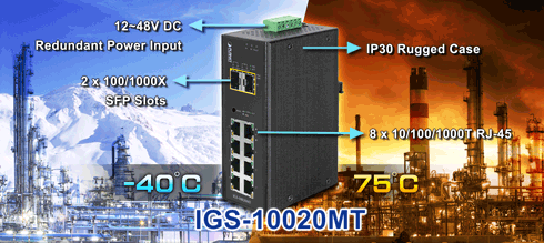 Planet IGS-10020MT Temperature Range