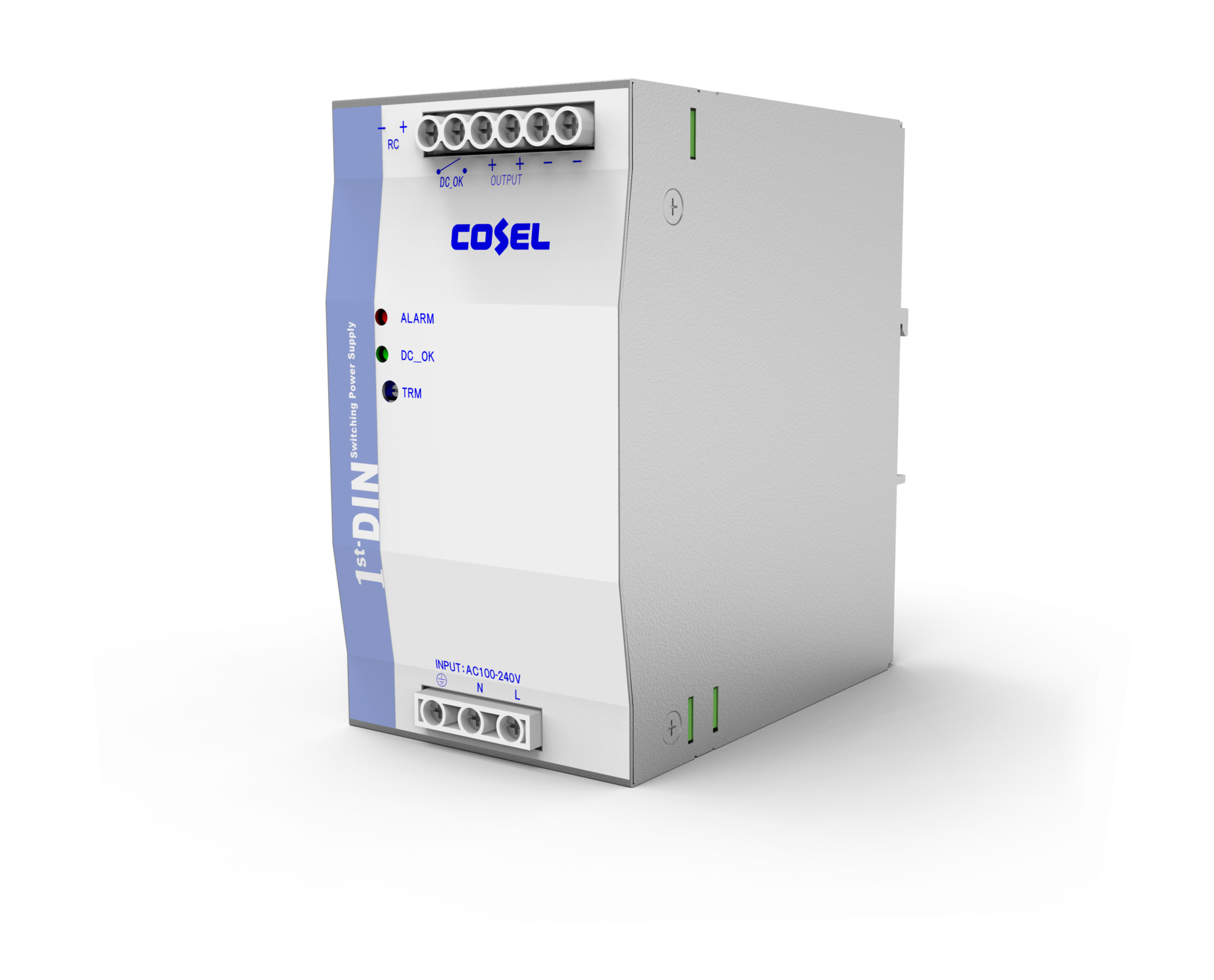 Hanwha HV-IE048-240-20 240W @ 48Vdc, Industrial AC/DC power supply, DIN rail mount (L)