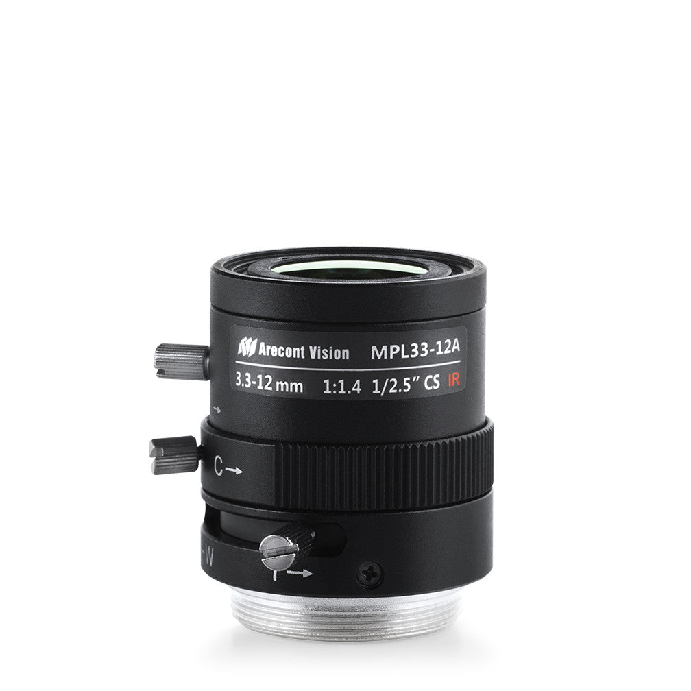 Arecont Vision MPL33-12A 3.3-12mm, 1/2.5, f1.4 CS-mount, IR corrected and for use with both WD