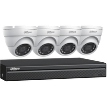 Dahua C542E42A HDCVI Kit: 4-CH Penta-brid DVR + 4 x 2MP, Mini Eyeball Cameras