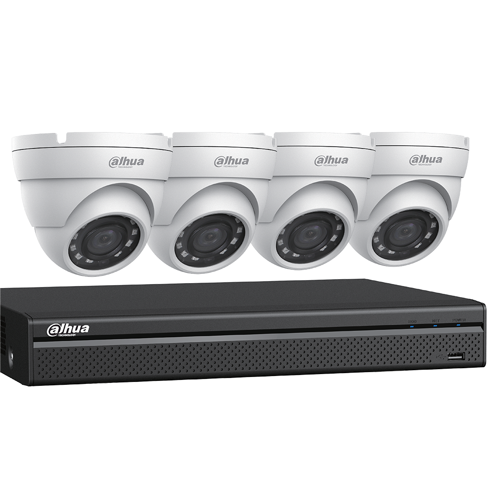 Dahua C542E42 2MP HDCVI Security System (4 Eyeball cameras + DVR)