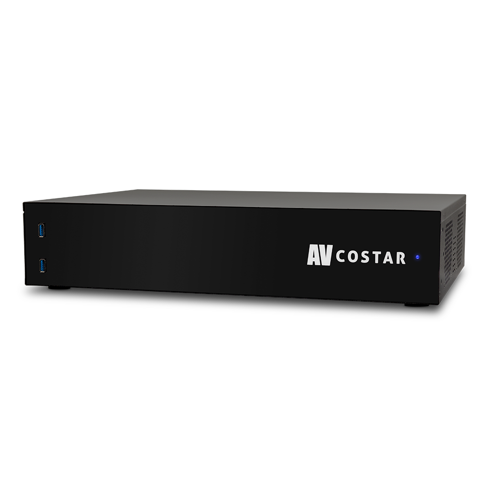 AV Costar AV-CCDS24T 32 Channel Cloud Managed Compact Desktop Network Video Recorder Server with Linux OS, Dual NIC, and 24TB Storage Capacity