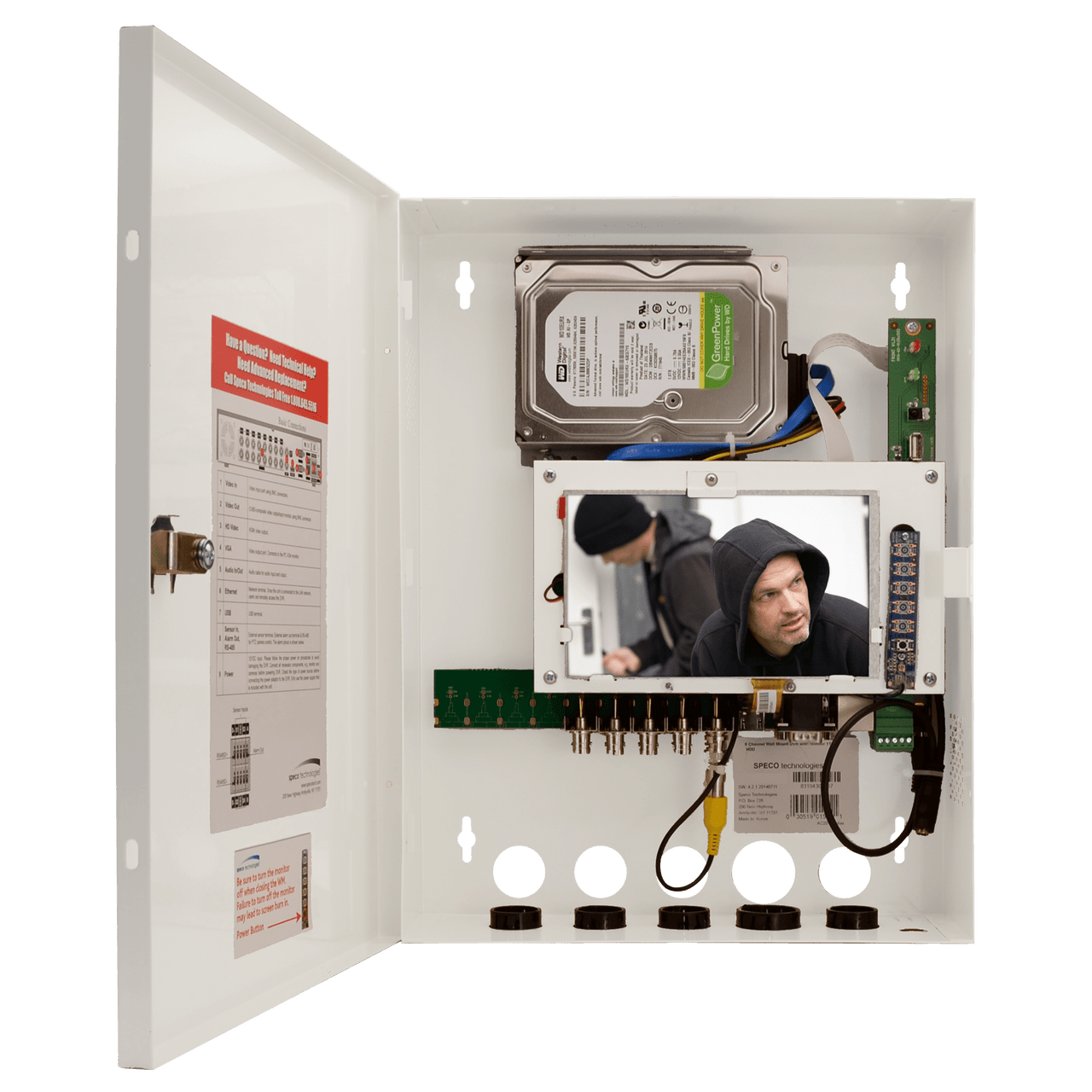 Speco Technologies N4WNRL1TB 4 Channel Wall Mount NRL- 1TB