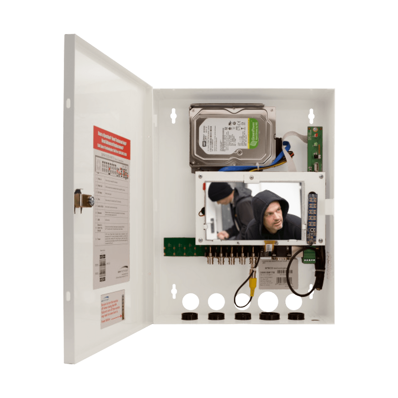 Speco Technologies D8WHUM1TB 8 Channel Wall Mount HU DVR w/ Monitor, 1TB, TAA