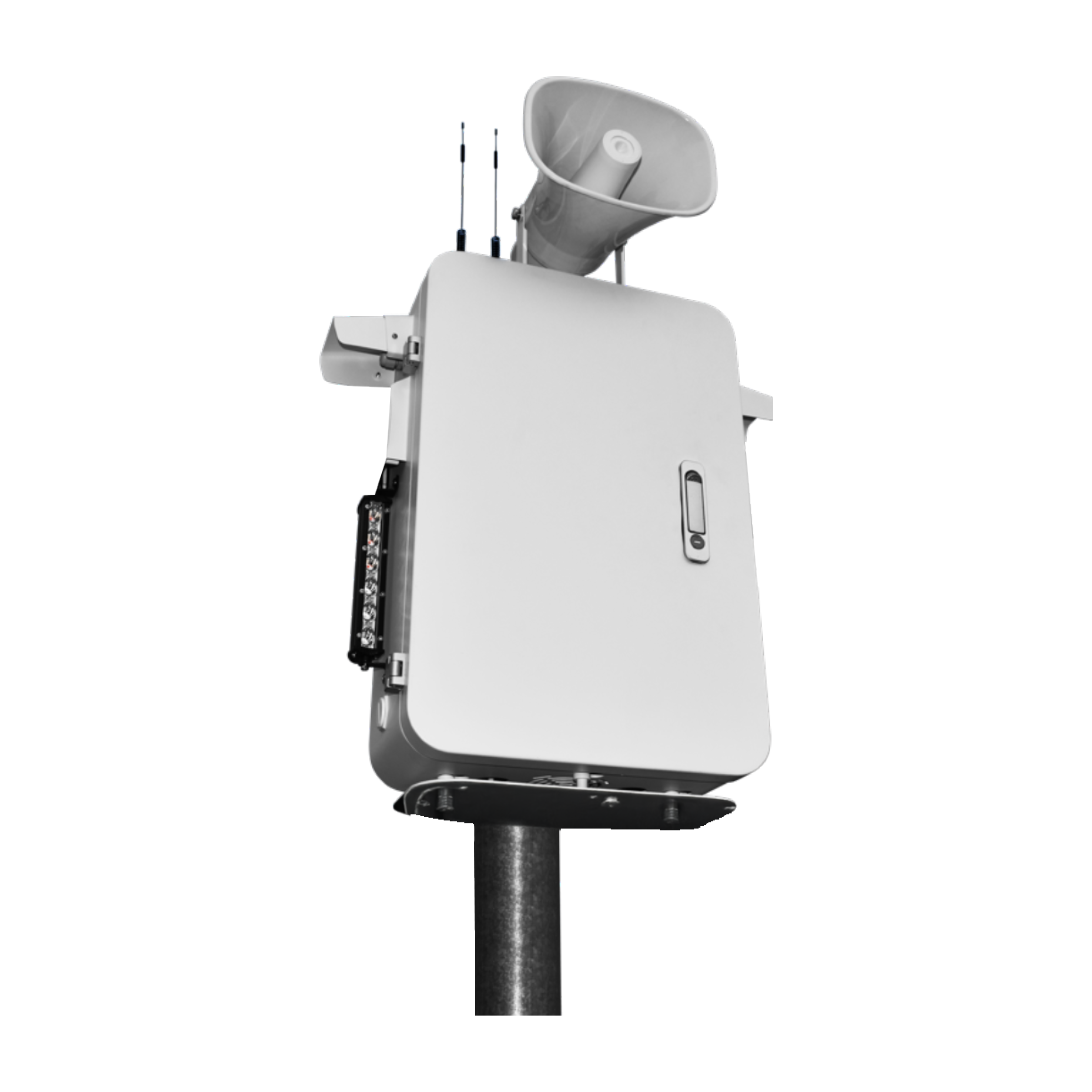 Speco Technologies DD4KIT Outdoor Alarm Power Box with 120W Power Control Module, Strobe Lights, Fan, 120dB Siren, Camera Installation Plate, Antenna Fix Board,