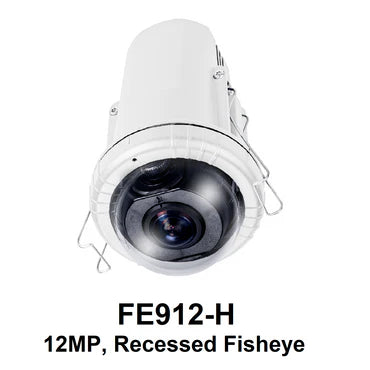 Vivotek FE912-H-1Y VORTEX Prem. 12MP Recessed 360° AI Fisheye, w/ 1-yr license