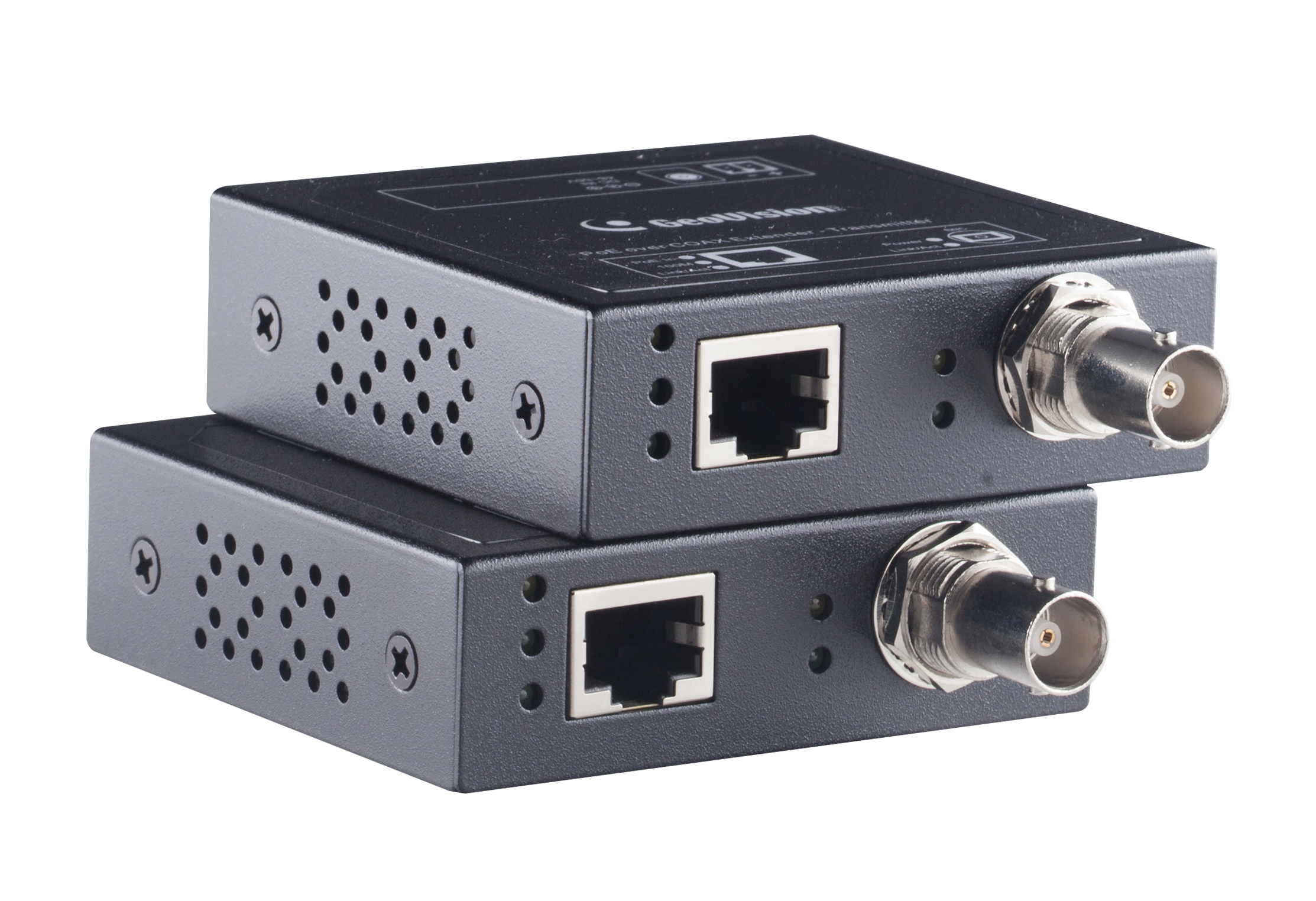 Geovision GV-POC0100 (140-POC-0100) 1-Port 10/100 Mbps Base T(X) BNC PoE over Coaxial Extender TX/RX