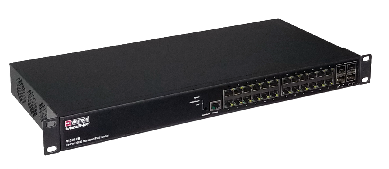 Vigitron Vi30128 28-Port MaxiiNet L2+/L3 Lite, PoE Switch