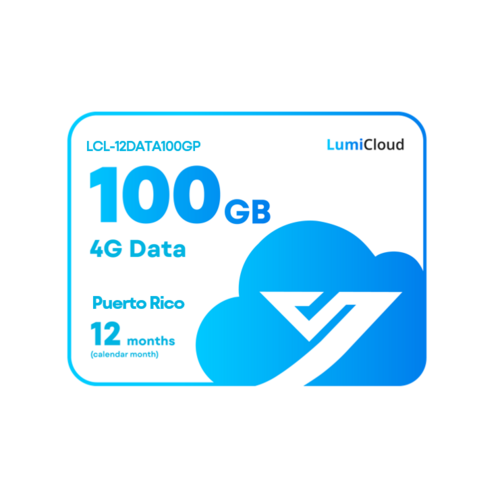 Luminys LCL-12DATA100GP LumiCloud 4G Data 100GB Puerto Rico: 12 month Data Plan
