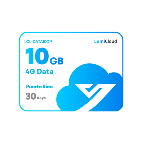 Luminys LCL-DATA10GP LumiCloud 4G Data 10GB Puerto Rico: 30 Day Data Plan
