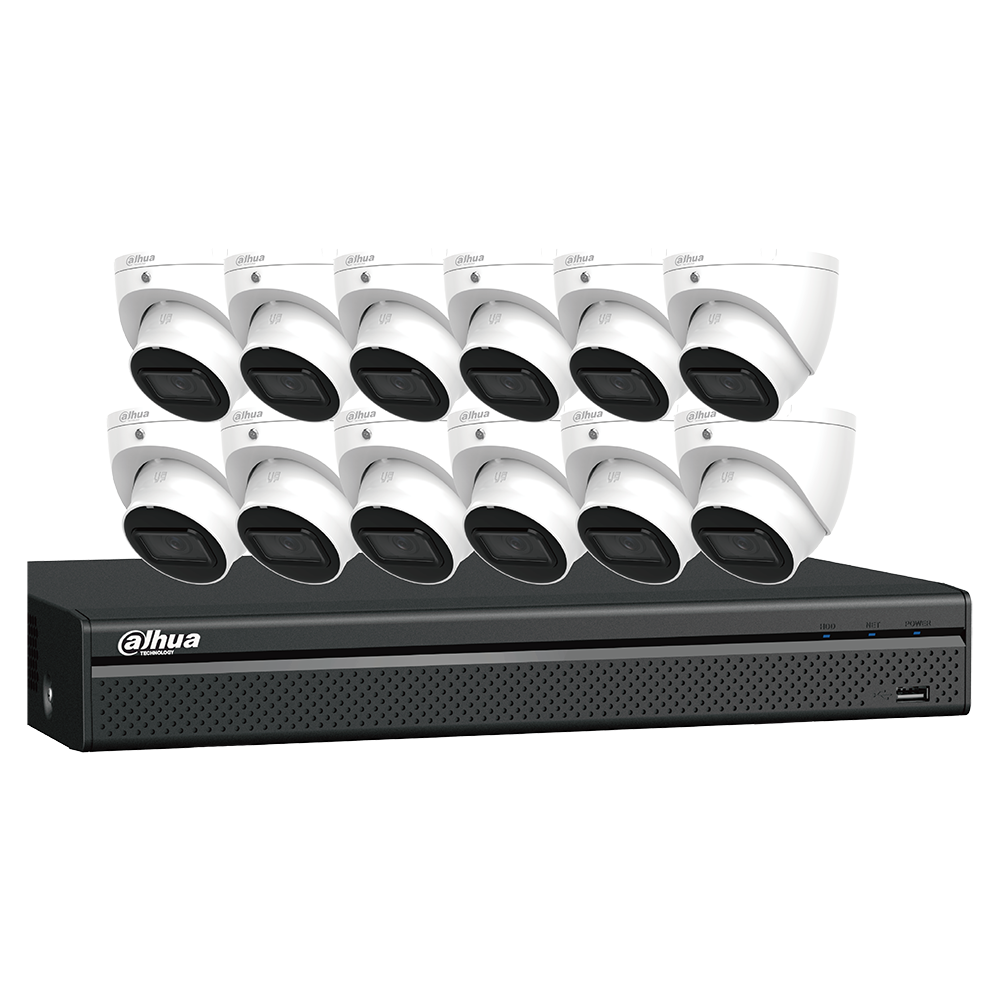 Dahua N464L124A 4MP IP E-VU Security System (12 Cameras)