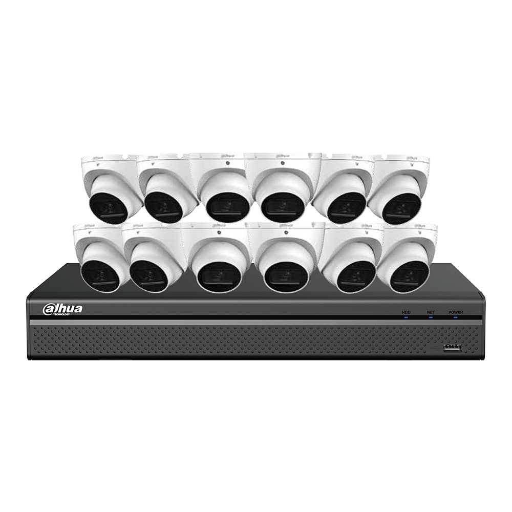 Dahua N468L124A 4K IP E-VU Security System (12 Cameras)