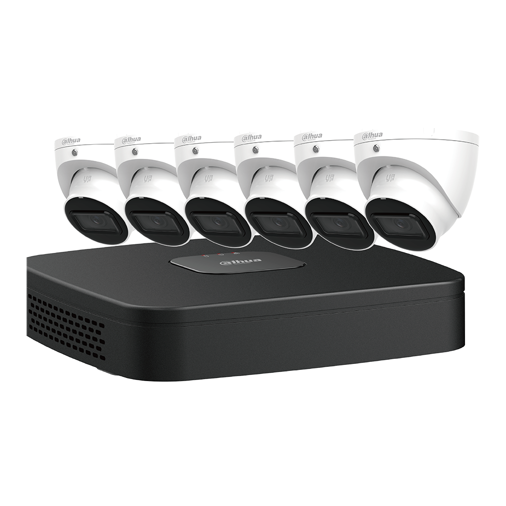 Dahua N484L62A 4MP IP E-VU Security System (6 Cameras)