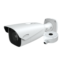 Speco Technologies O4B7M 4MP H.265 AI IP Bullet Camera, IR, 2.8-12mm motorized lens, Included Junc Box, White Housing