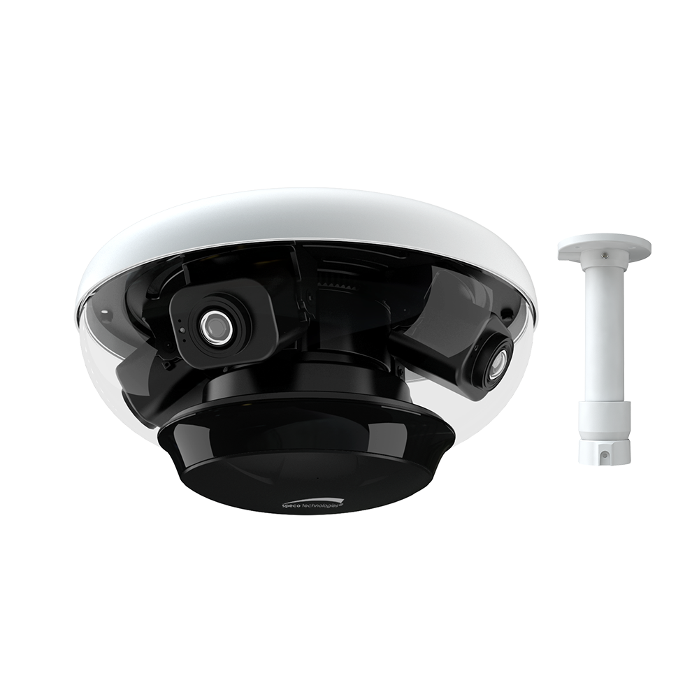 Speco Technologies O84S 8MP (4x 2MP) Quad view IP Camera with Included Ceiling Mount, White