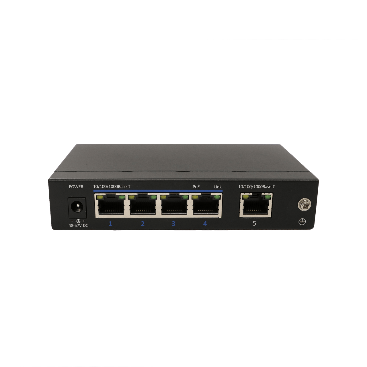 Speco Technologies P4S5G 5-port switch, 4-port PoE Full Gigabit, 802.3 af/at (P4S5G)