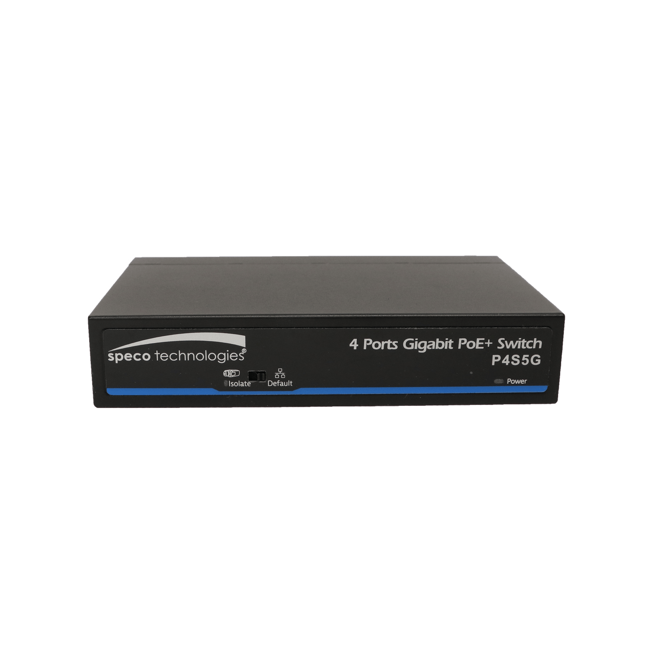 Speco Technologies P4S5G 5-port switch, 4-port PoE Full Gigabit, 802.3 af/at (P4S5G)