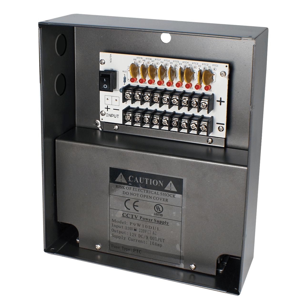 Speco Technologies SPE-P9W10DUL 9CH @ 10A DC Camera Power Supply - UL Certified (W-12VDC-9P/10A(UL)AP) (SPE-P9W10DUL)