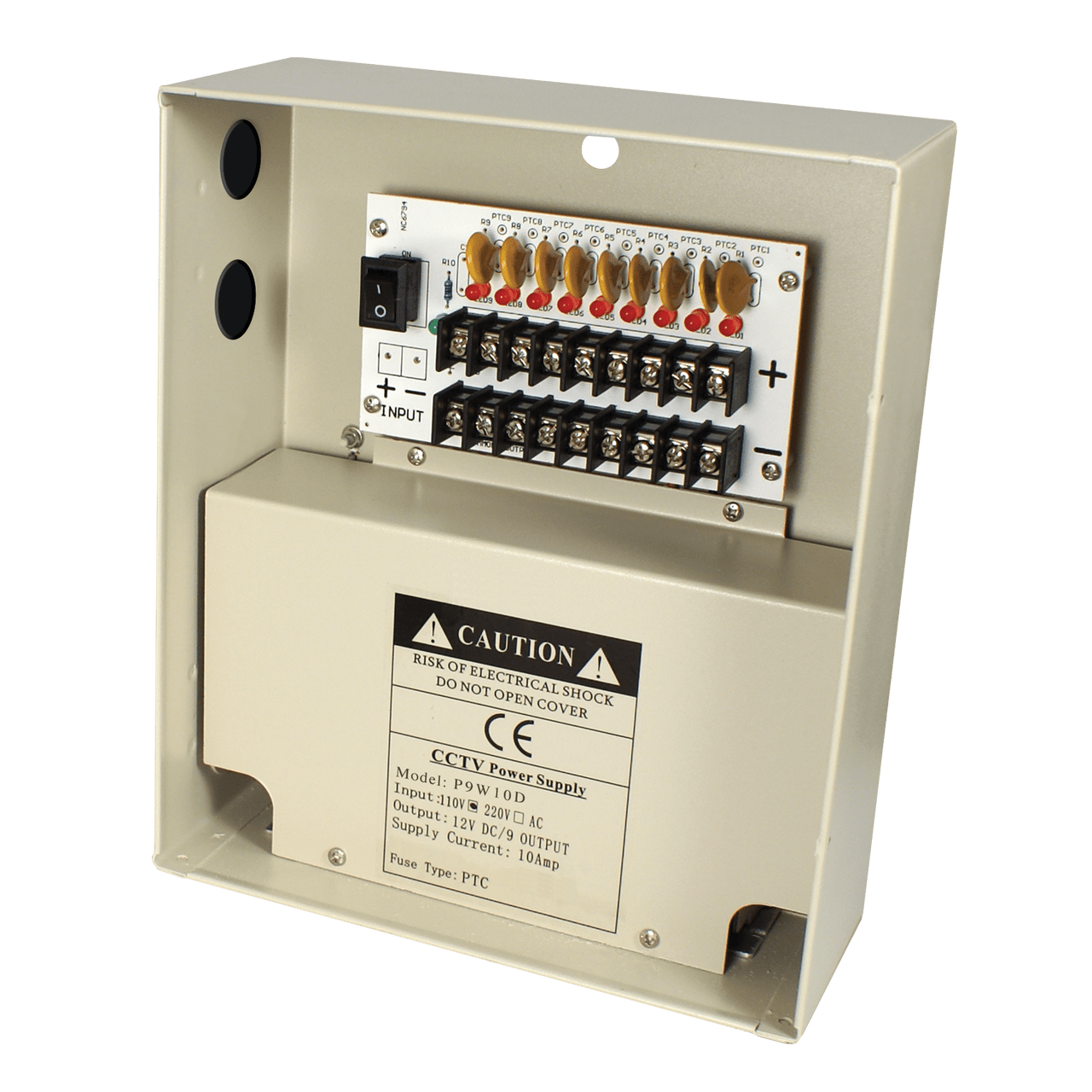 Speco Technologies SPE-P9W10D 9CH @ 10A DC Camera Power Supply (W-12VDC-9P/10A) (SPE-P9W10D)