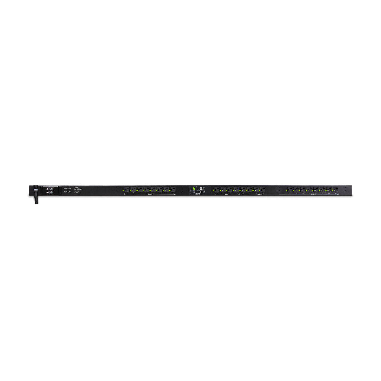 CyberPower PDU30SWVT24FNET 30A (Derated to 24A), 120 V, 50Hz/60Hz, NEMA L5-30P plug, 24 NEMA 5-20R