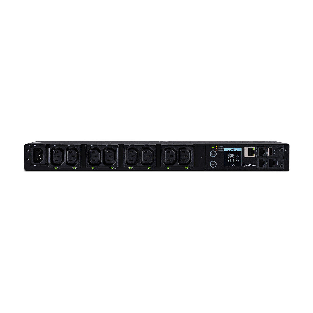 CyberPower PDU41004 SWITCHED PDU, 15A (DERATED TO 12A), 100-240V, 50/60 HZ, 8 x IEC-320 C13 OUTLETS