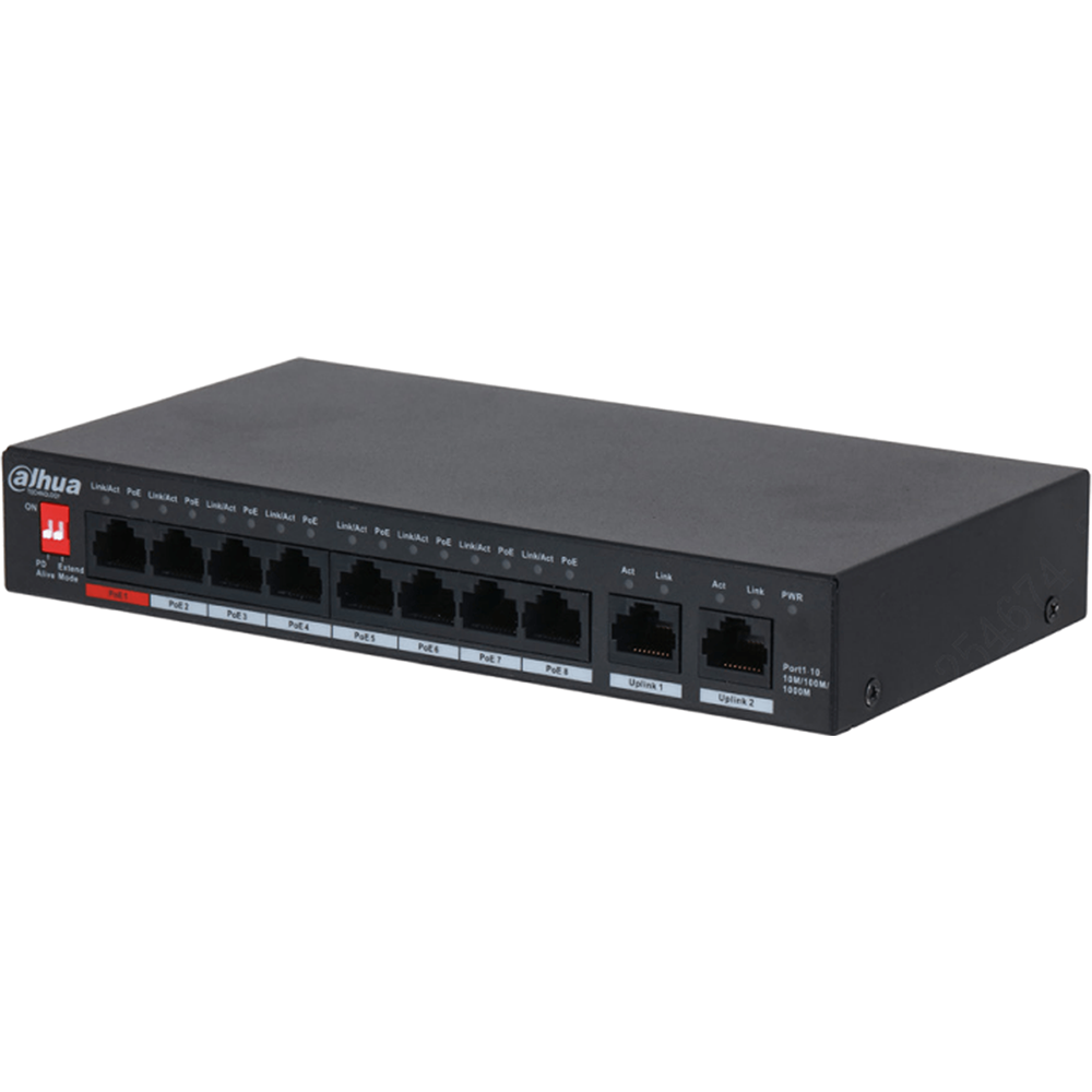 Dahua DH-PFS3010-8GT-96 8-Port PoE Desktop Unmanaged Gigabit Switch