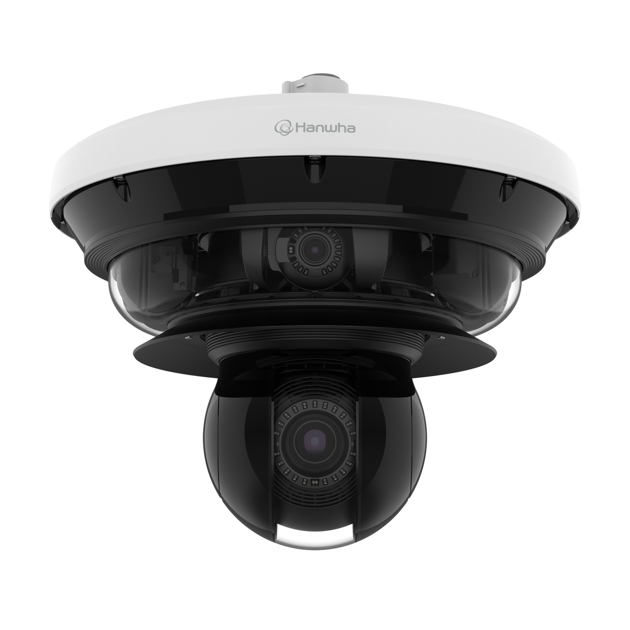 Hanwha PNM-C34404RQPZ 34MP 5 CH, AI, IR, PTRZ Multi-directional outdoor camera with PTZ / 4K x 4 PTRZ + 2MP 40x PTZ