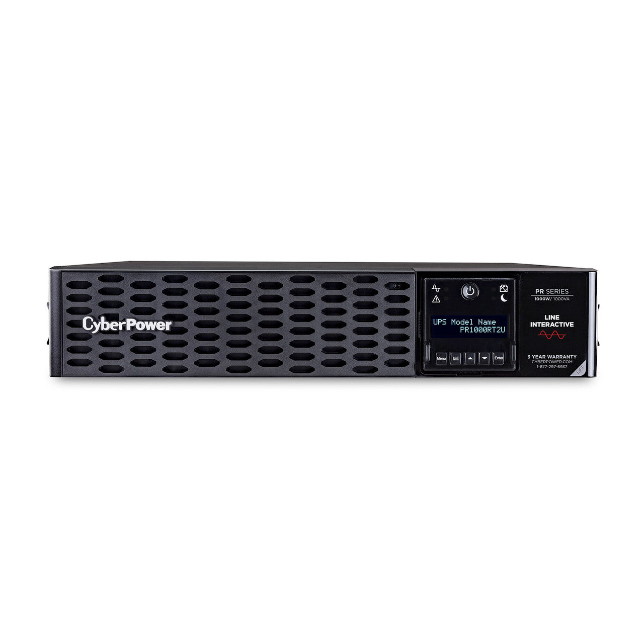 CyberPower PR1000RT2UN 1000VA/1000W, Sine Wave, 2U, NEMA 5-15P, 10 Ft Cord, 8 NEMA 5-15R