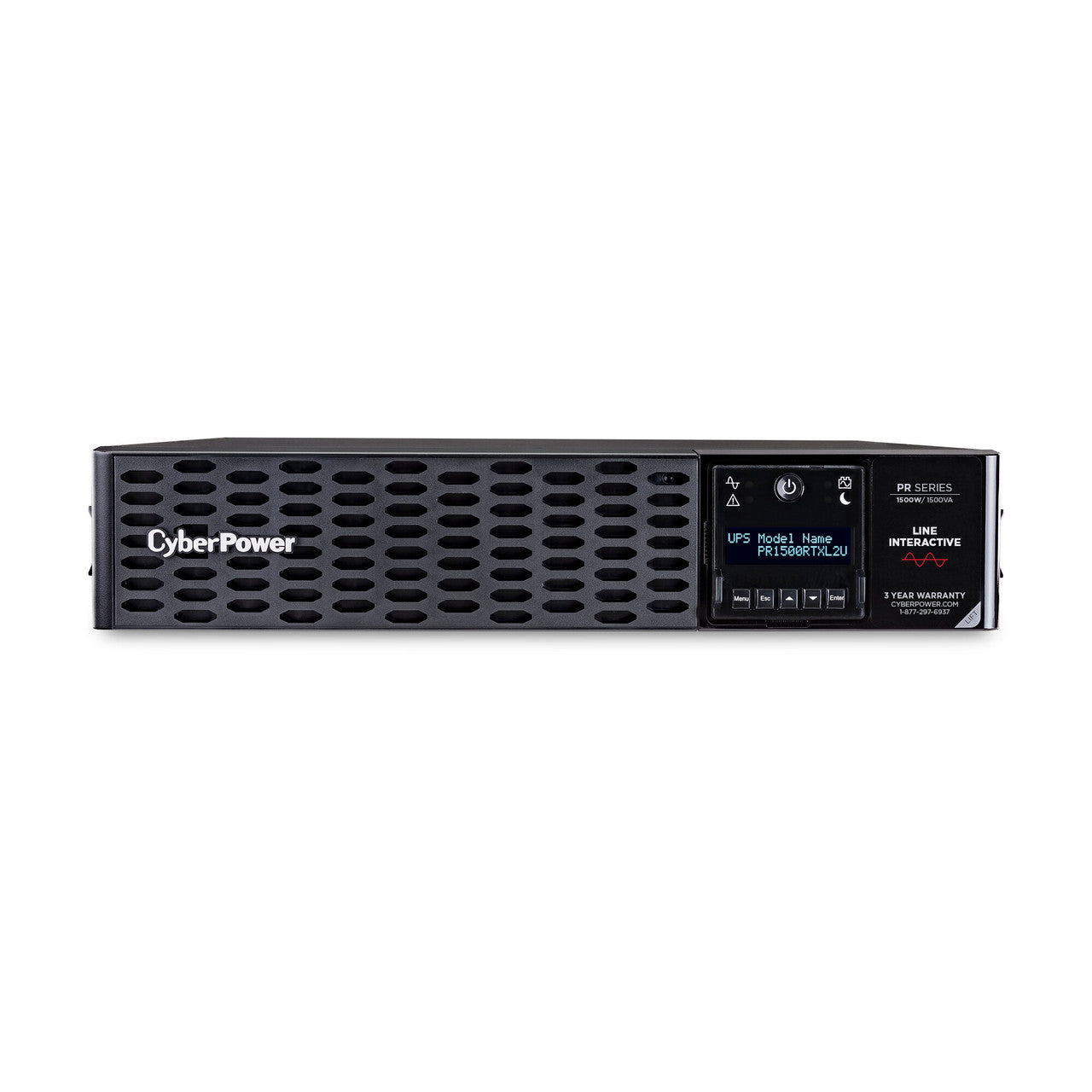 CyberPower PR1500RTXL2UN 1500VA/1500W, Sine Wave, 2U, NEMA 5-15P, 10 Ft Cord, 8 NEMA 5-15R