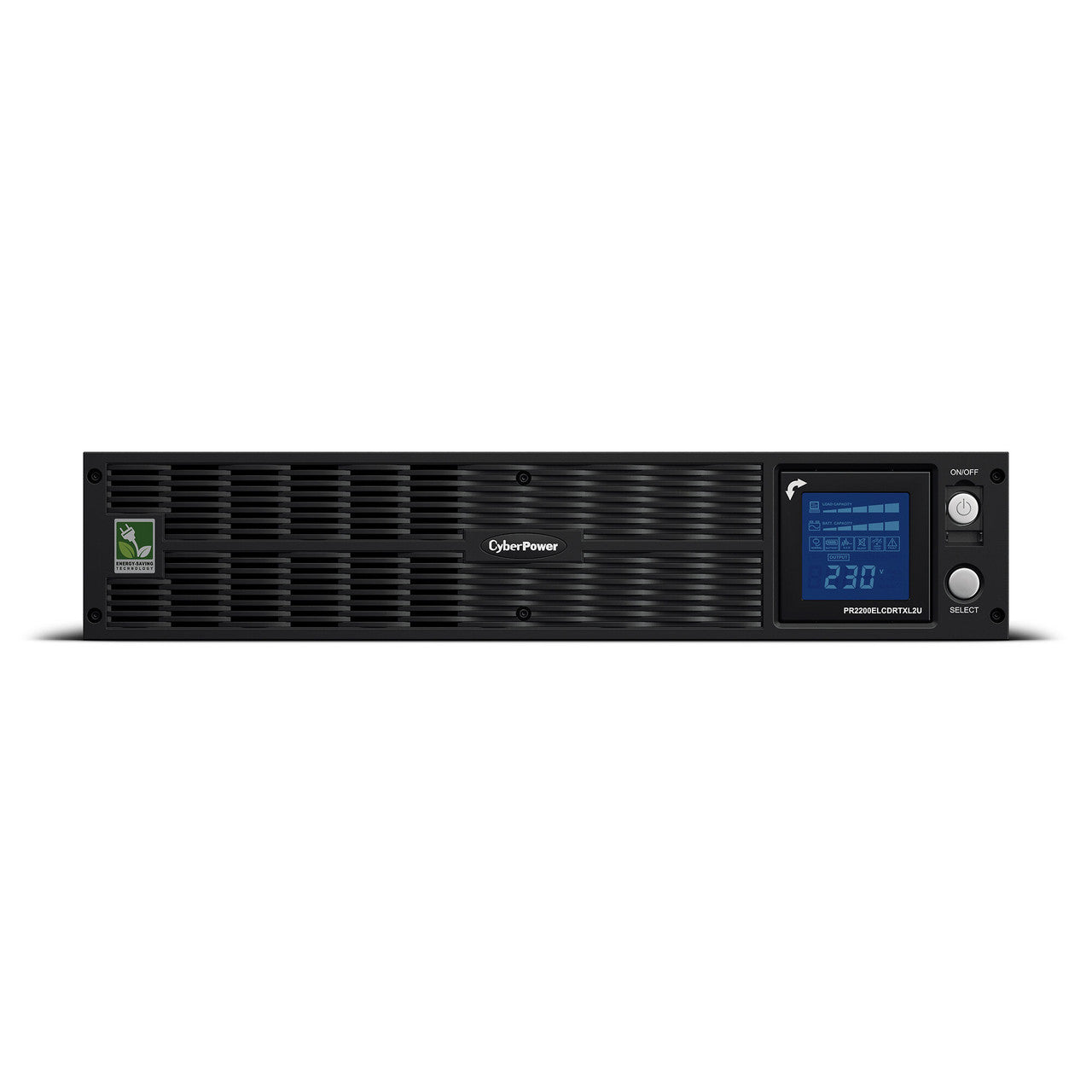 CyberPower PR2200ELCDRTXL2U 2200VA/1650W 230V Sinewave 10 IEC outlet, Extended Battery, LCD AVR Rackmount