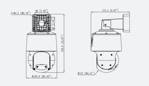 Eagle Eye Camera DZ05 Outdoor Mini PTZ 5Mpix, NDAA, IR, 12X Zoom, 2.7-13.5mm Lens, WDR, AutoTrack, POE) (EN-CDUZ-005a)