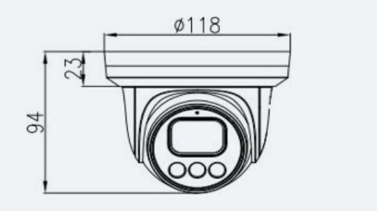 Eagle Eye Camera DT01 Outdoor Turret 4Mpix, NDAA, IR, IP66, 2.8mm lens, microphone, POE, SDCard (EN-CDUT-001a)