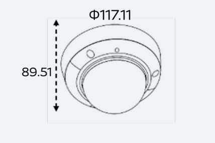 Eagle Eye Pro Camera PD01 OutdoorVandal Dome 5Mpix, 2.8mm, IR, IP67, NDAA, POE, SDCard (EN-CPUD-001a)