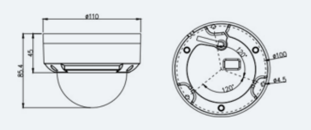 Eagle Eye Camera DD10 Outdoor Vandal Dome 8Mpix, NDAA, IR, IP66, IK10, 2.8mm lens, WDR, POE, SDCard (EN-CDUD-010a)