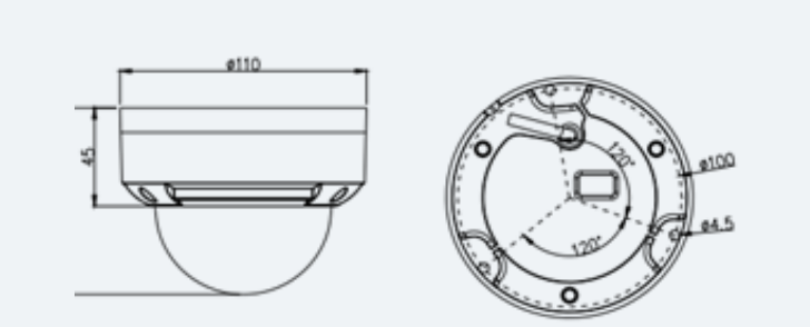 Eagle Eye Camera DD07 OutdoorVandal Dome 4Mpix, NDAA, IR, IP66, IK10, 2.8mm lens, WDR, POE, SDCard (EN-CDUD-007a)