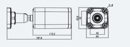 Eagle Eye Camera DB12 Outdoor Mini Bullet 8Mpix, NDAA, IR, IP67, 2.8mm Lens, WDR, POE, SDCard (EN-CDUB-012a)