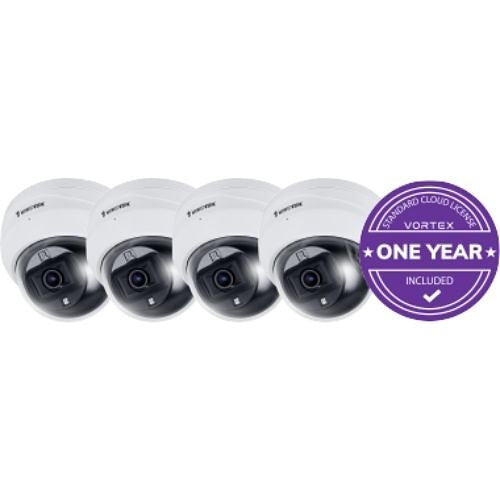 Vivotek VXK4D6A VORTEX 2MP Kit FD639-1Y Outdoor Dome x4 w/1-yr lic