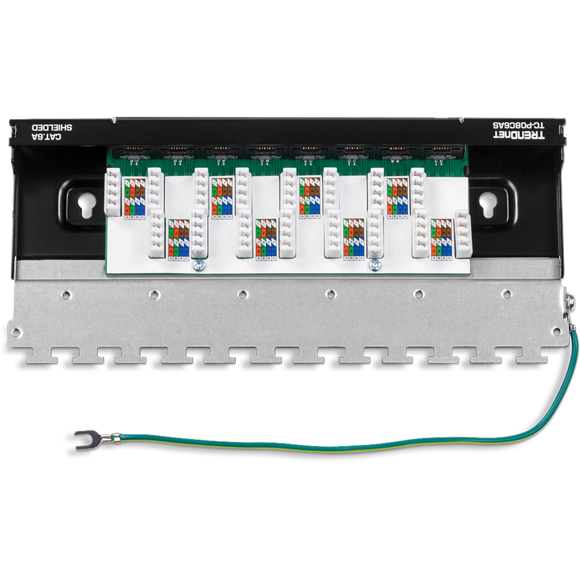 TRENDnet TC-P08C6AS 8-Port Cat6A Shielded Wall Mount Patch Panel