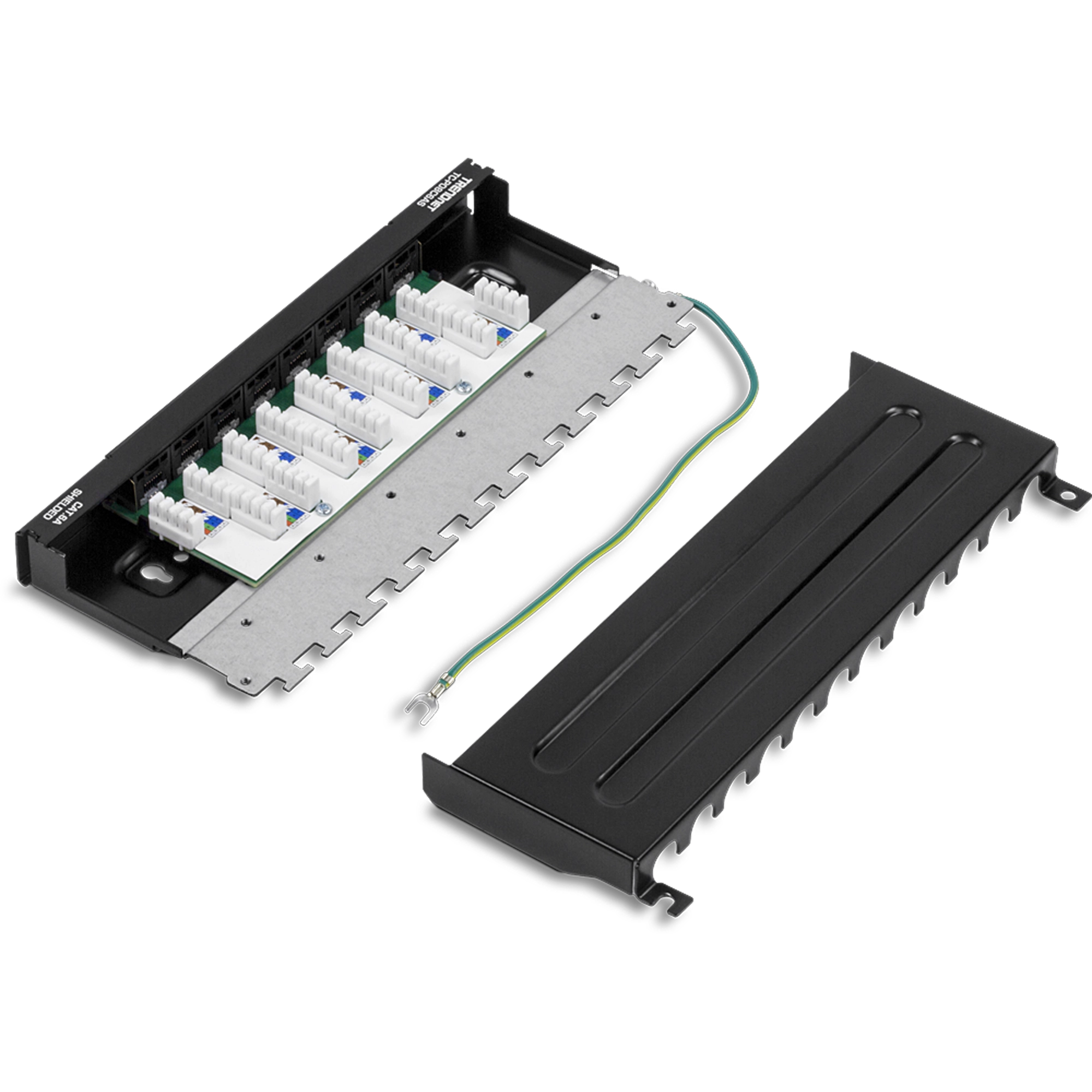 TRENDnet TC-P08C6AS 8-Port Cat6A Shielded Wall Mount Patch Panel