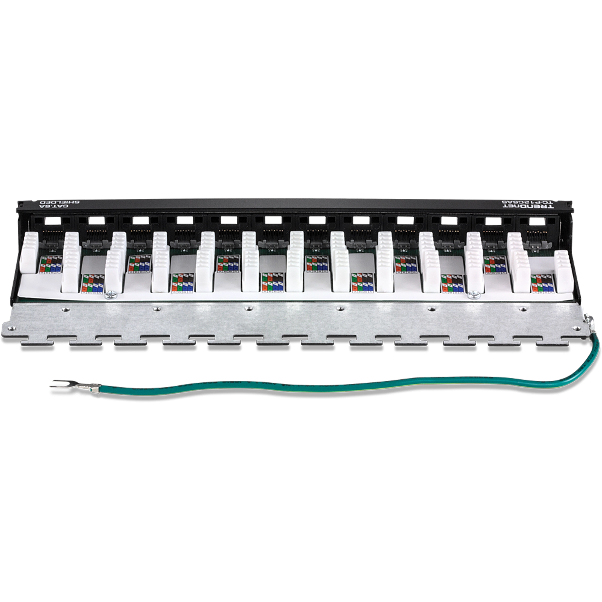 TRENDnet TC-P12C6AS 12-Port Cat6A Shielded Wall Mount Patch Panel
