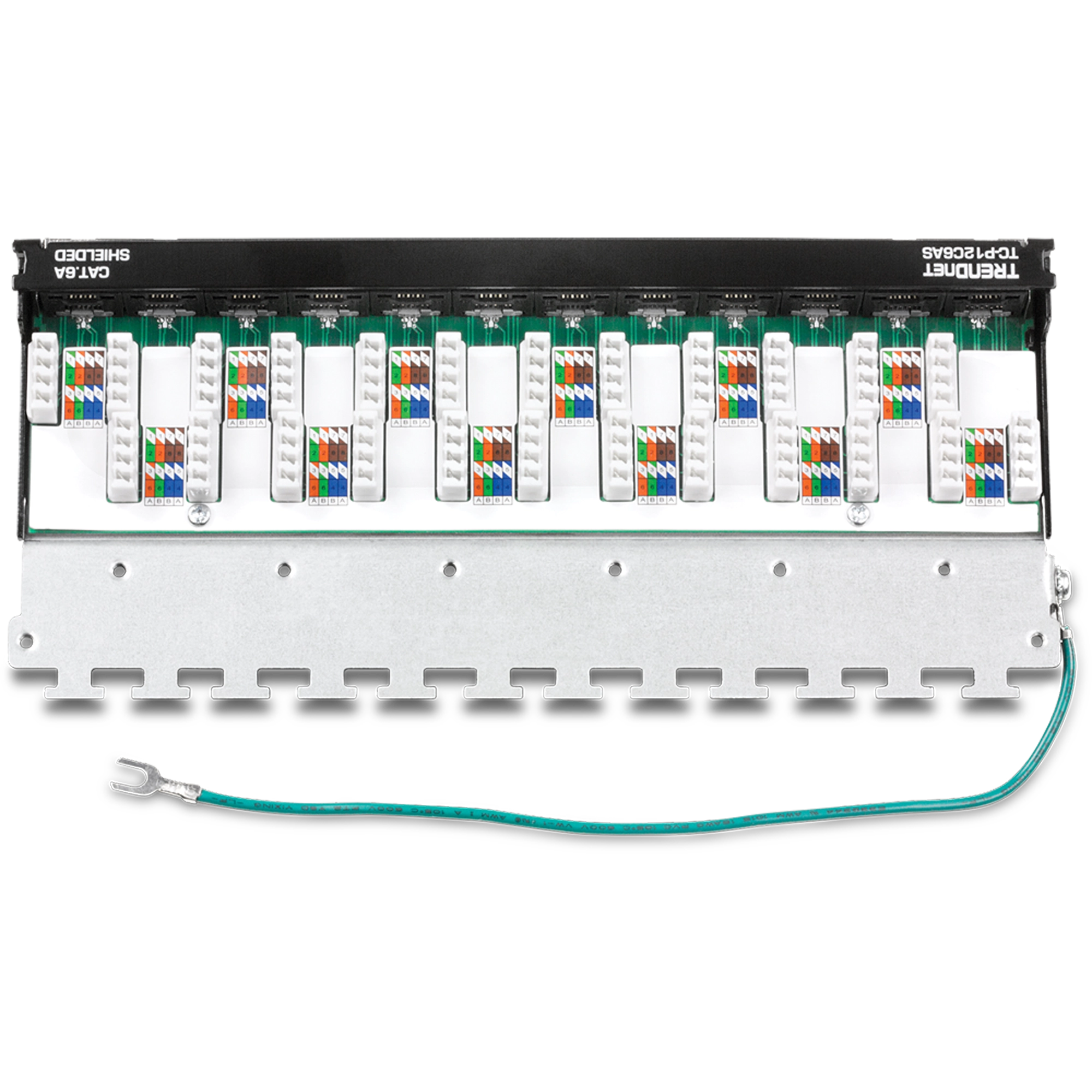 TRENDnet TC-P12C6AS 12-Port Cat6A Shielded Wall Mount Patch Panel