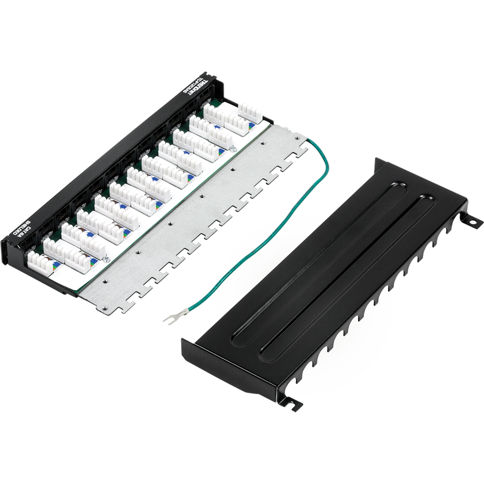TRENDnet TC-P12C6AS 12-Port Cat6A Shielded Wall Mount Patch Panel