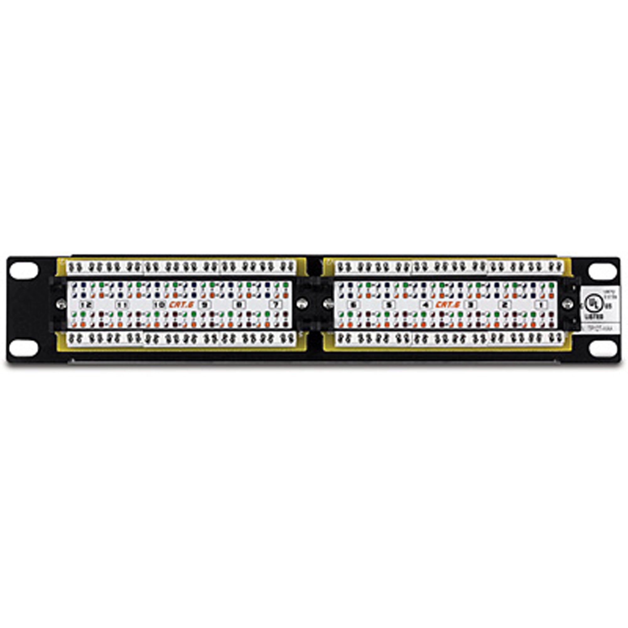 TRENDnet TC-P12C6 12-Port Cat. 6 Unshielded Patch Panel (10" wide)