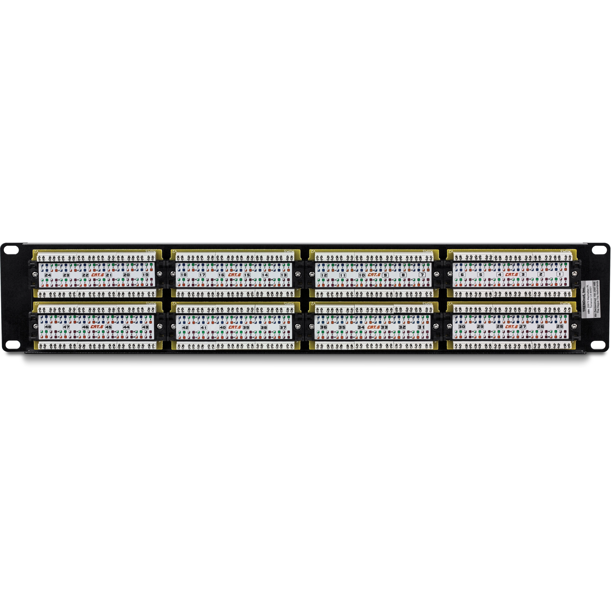 TRENDnet TC-P48C6 Cat6 48-Port Unshielded Patch Panel