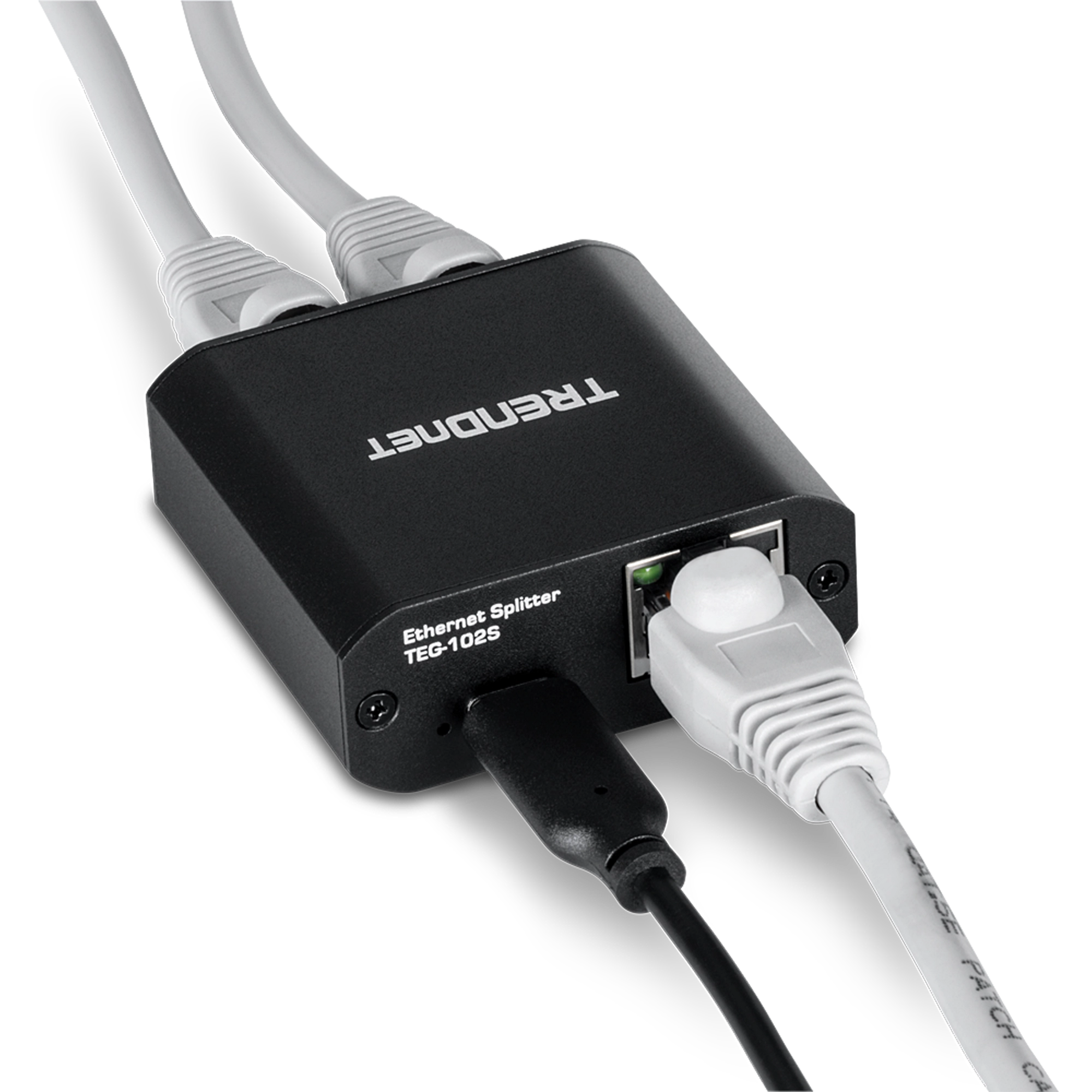 TRENDnet TEG-102S 2-Port Gigabit Splitter with USB Type C Power